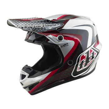 Troy Lee Designs GP Pro MIPS Slides Helmet - Grey - Burgundy - Red