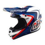 Troy Lee Designs GP Pro MIPS Slides Helmet - White - Blue - Orange
