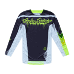 Troy Lee Designs GP Pro Stagger Jersey - Gunmetal - Yellow - Front