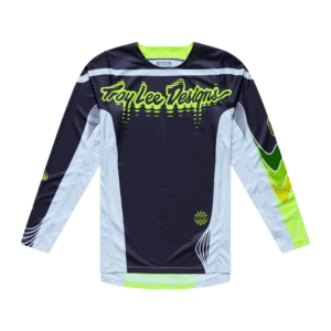 Troy Lee Designs GP Pro Stagger Jersey - Gunmetal - Yellow - Front