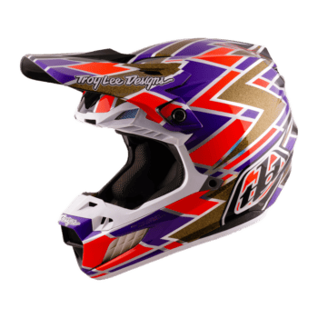 Troy Lee Designs SE5 Carbon Helmet with Mips Flush - Violet - Red - Black
