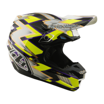 Troy Lee Designs SE5 Composite MIPS Flush Helmet - White - Black - Yellow 02