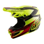 Troy Lee Designs SE5 Polycarbonate MIPS Ripper Helmet - Fluro Yellow - Black - Burgundy