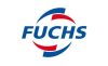 FUCHS logo featuring blue and red curved lines with bold blue text, representing a global leader in lubricants and automotive products.